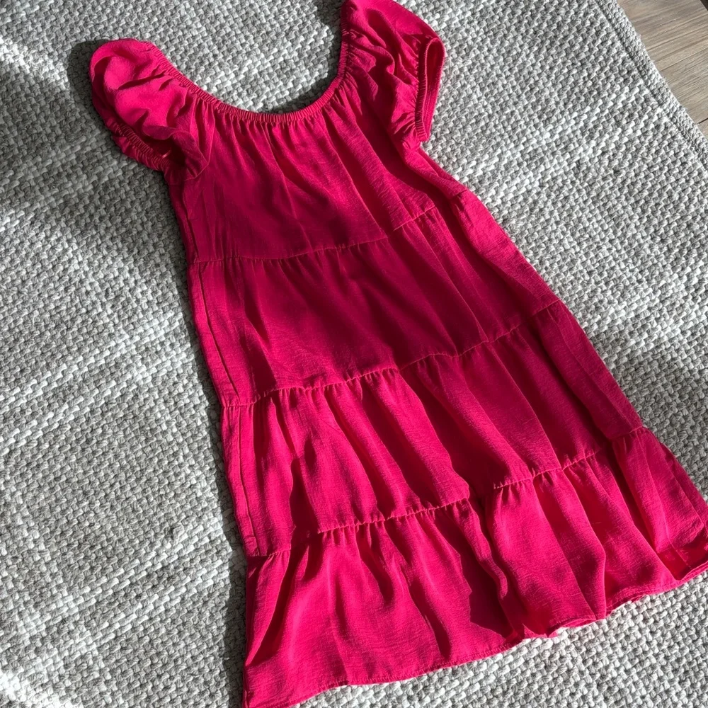 Riley & Rae Pink Ruffled Mini Dress - Picture 5 of 6